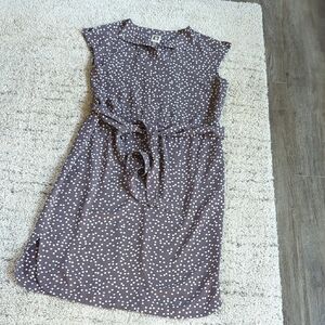Anne Klein Mauve Polka Dot Midi Dress